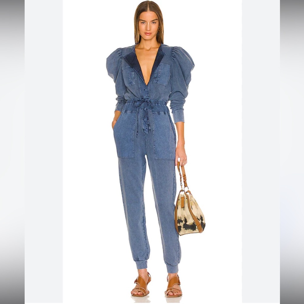 Ulla Johnson Sadie Blue Denim Jumpsuit Indigo